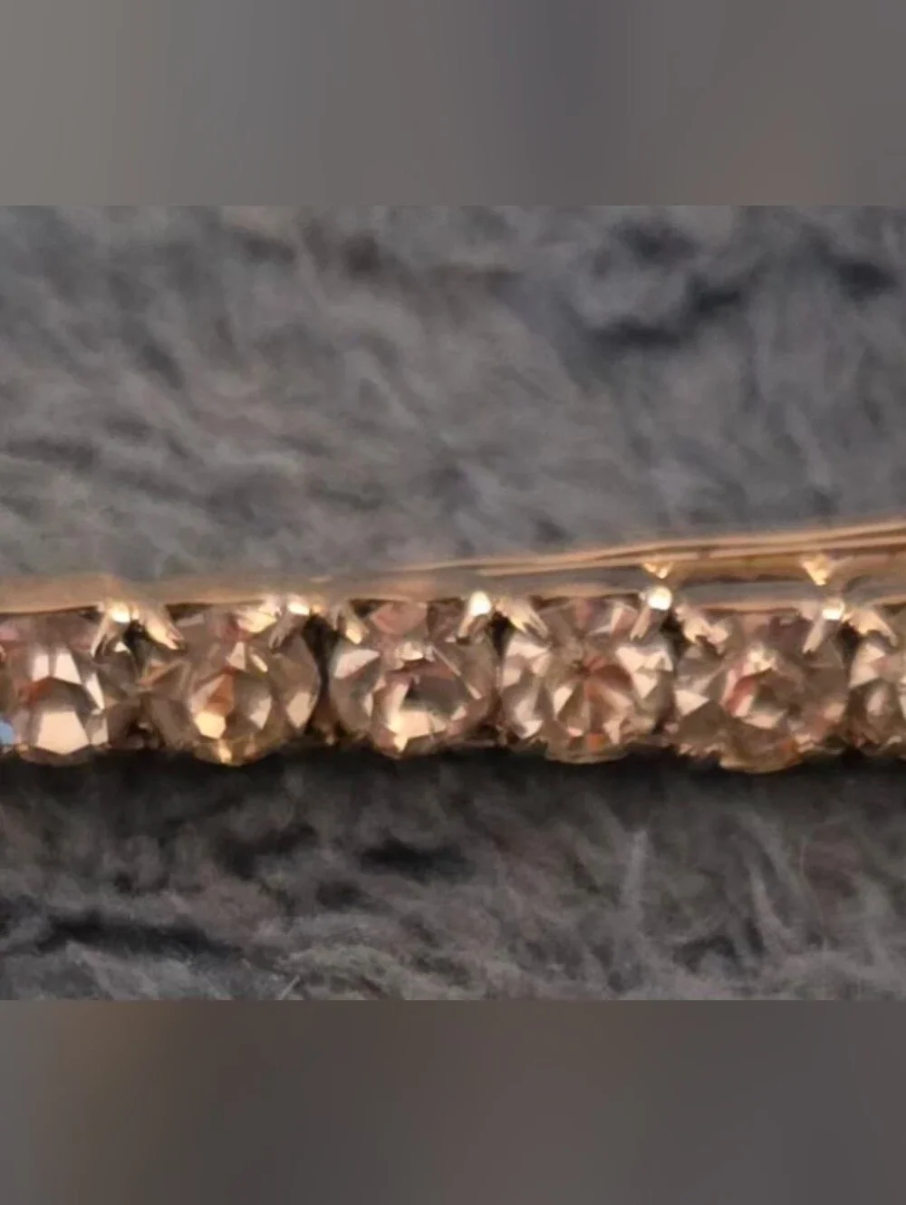 Vintage Silver-Tone Crystal Hair Pins